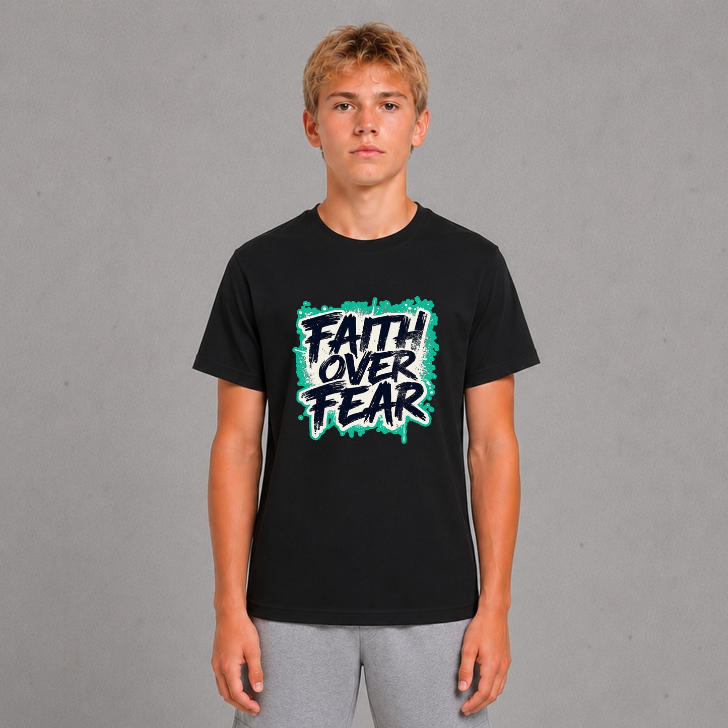 Faith Over Fear - Teal