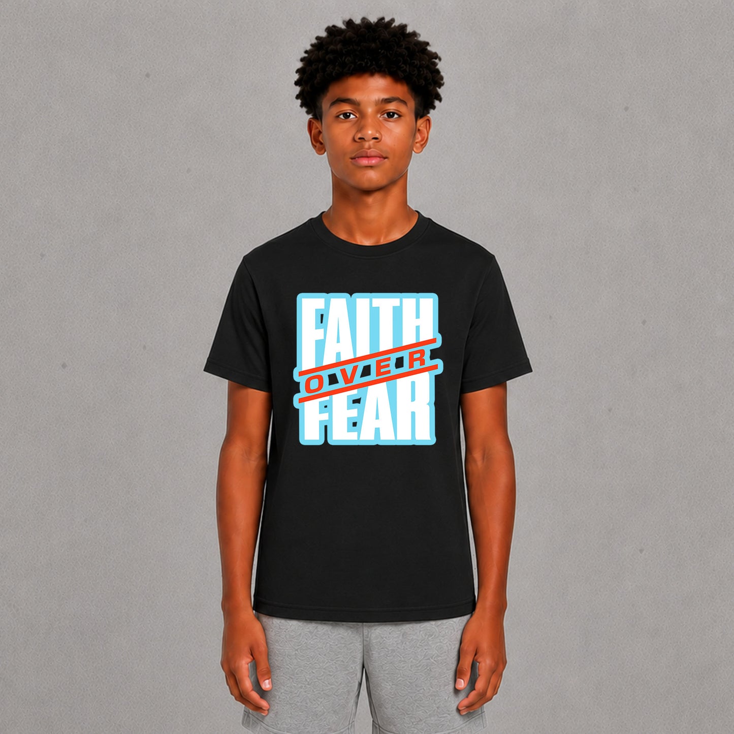 Faith Over Fear - Light Blue