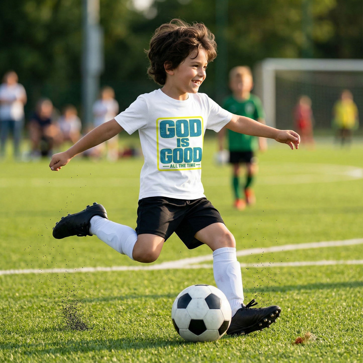 God Is Good - Yellow & Teal