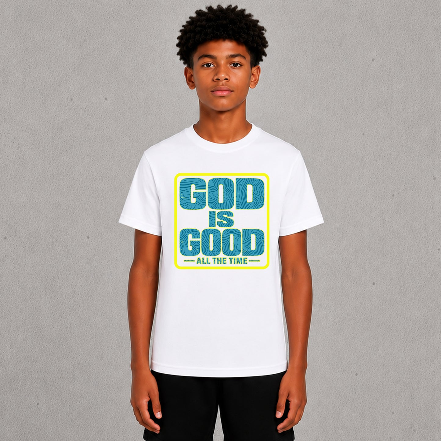 God Is Good - Yellow & Teal