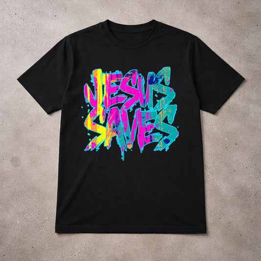 Jesus Saves - Paint Drip