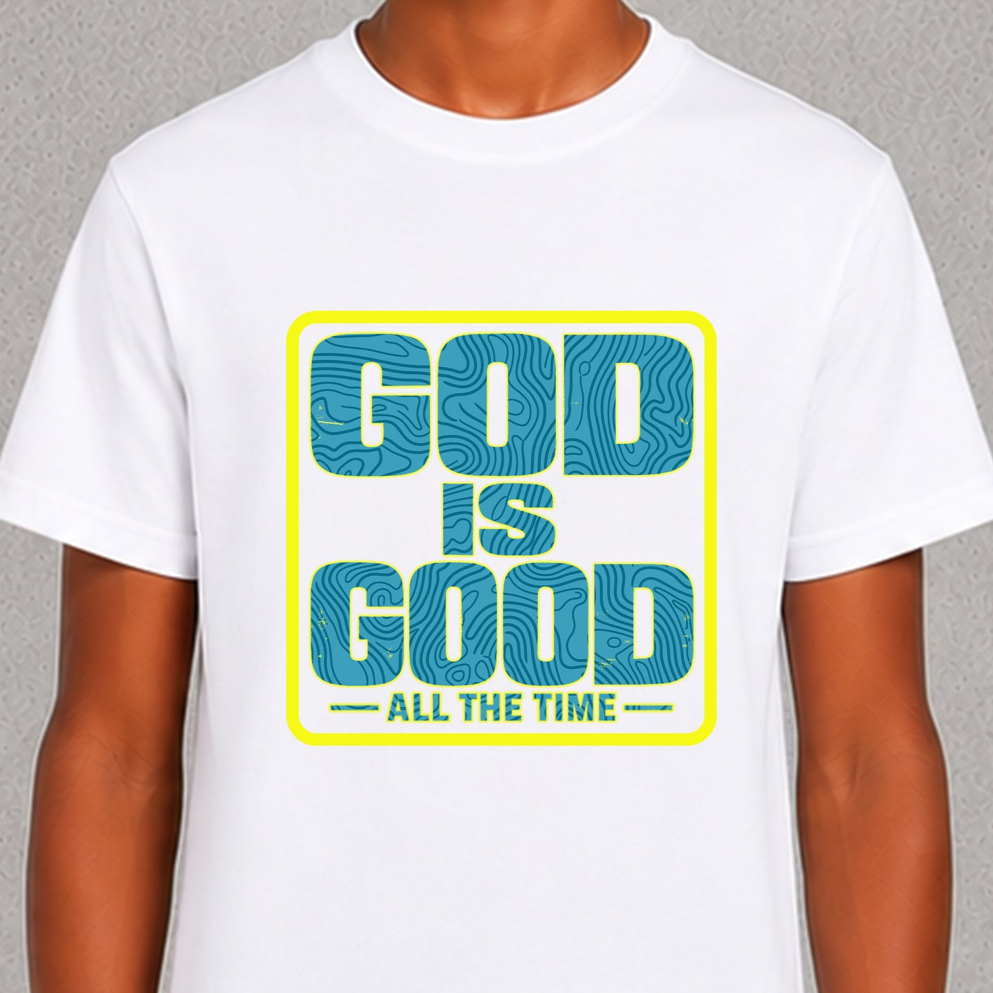 God Is Good - Yellow & Teal