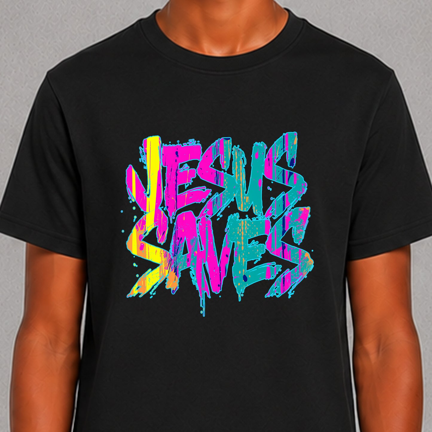 Jesus Saves - Paint Drip