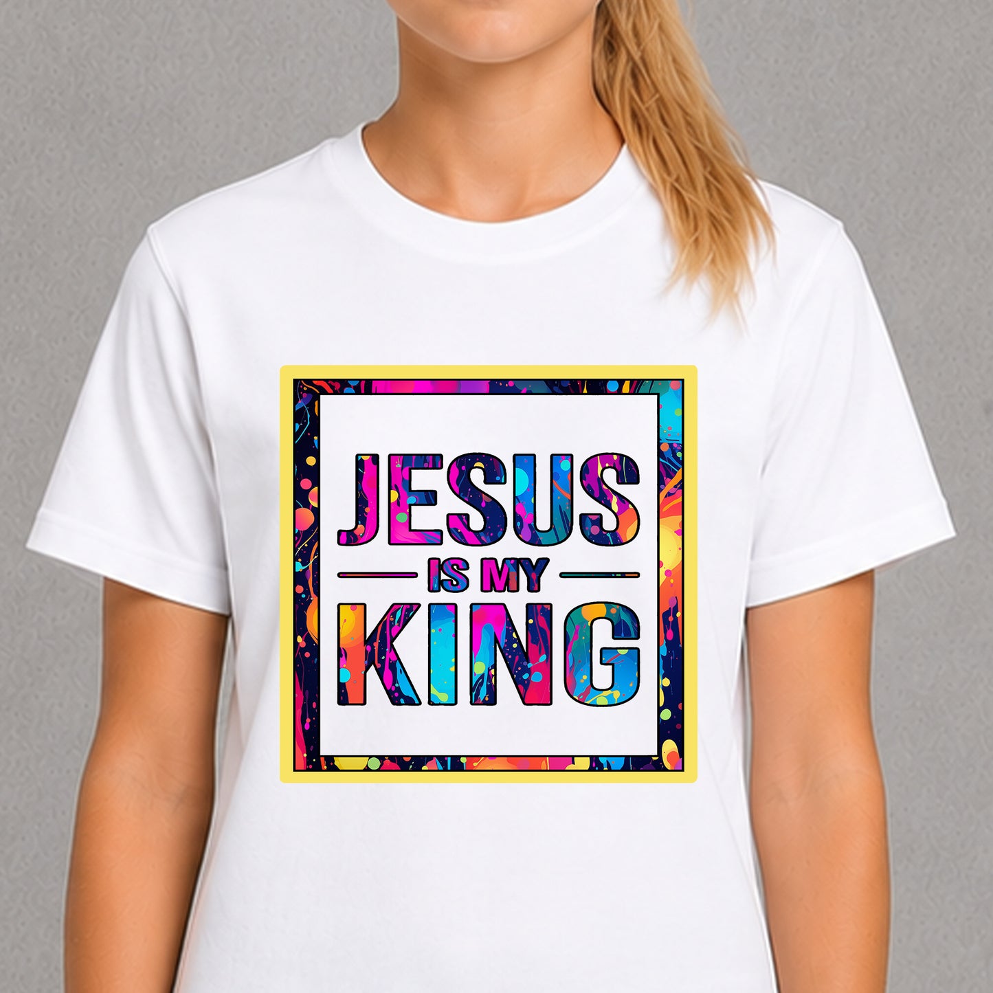 Jesus Is My King - Paint Splatter